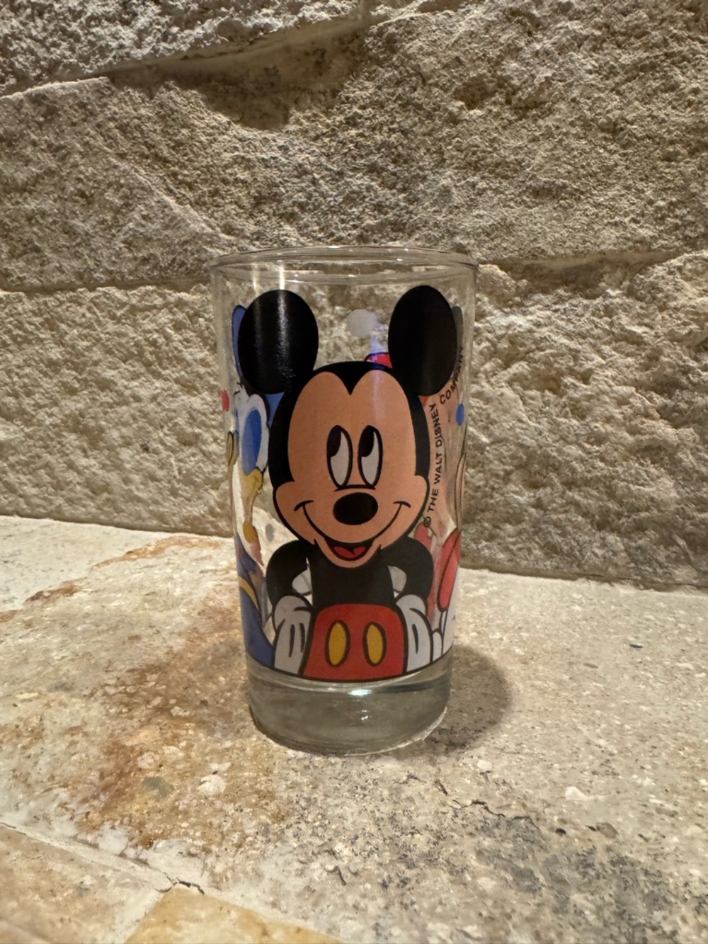 Mickey Mouse Character Glass Cup - Red, Black, Yellow